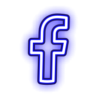Blau umrandetes Facebook Logo