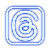 Das Icon eines Social Media Kanals in blauer Farbe